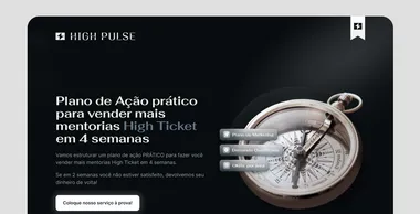 LP: Plano de Ação prático para vender mais mentorias High Ticket em 4 semanas